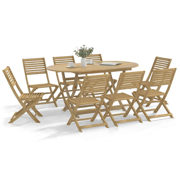 Scaune grădină pliante 8 buc. 48,5x61,5x87 cm lemn masiv acacia - WALTI WALTI
