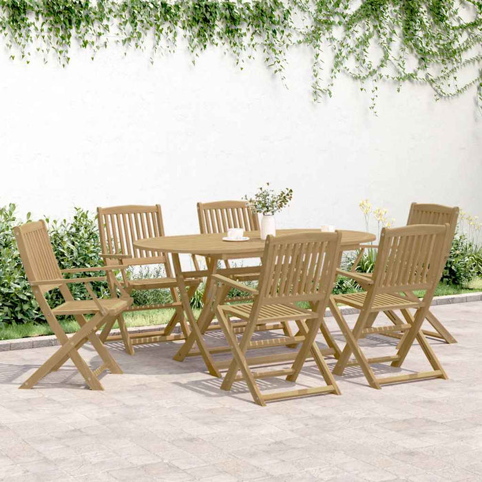 Scaune grădină pliabile 6 buc. 54x61x88 cm lemn masiv acacia WALTI