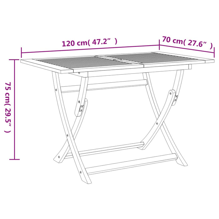 Set mobilier de grădină, 7 piese, lemn masiv de acacia - WALTI WALTI