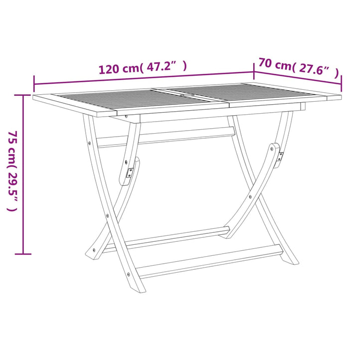 Set mobilier de grădină, 7 piese, lemn masiv de acacia - WALTI WALTI