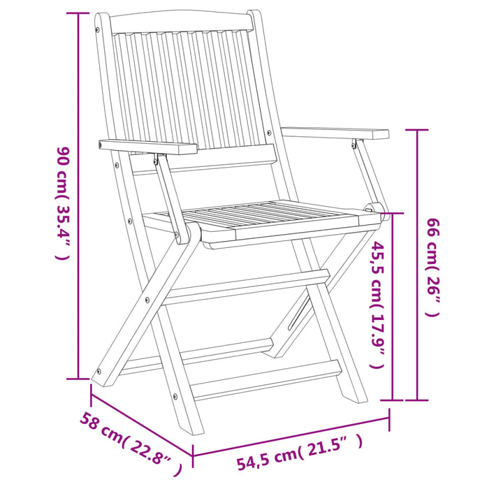 Set mobilier de grădină, 7 piese, lemn masiv de acacia WALTI