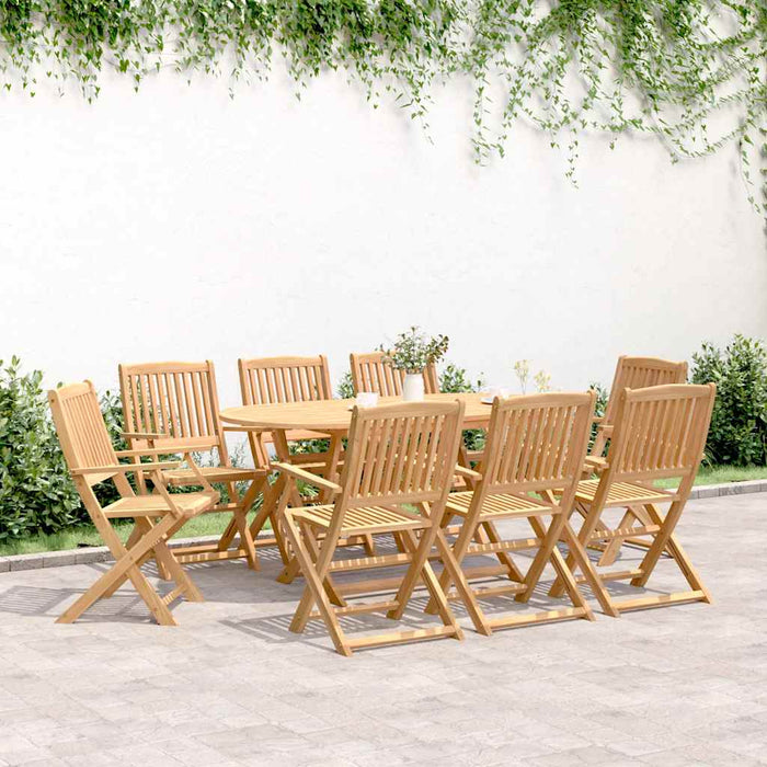 Set mobilier de grădină, 9 piese, lemn masiv de acacia WALTI