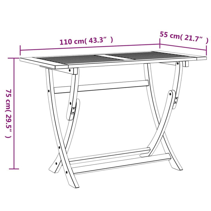 Set mobilier de grădină, 5 piese, lemn masiv de acacia WALTI