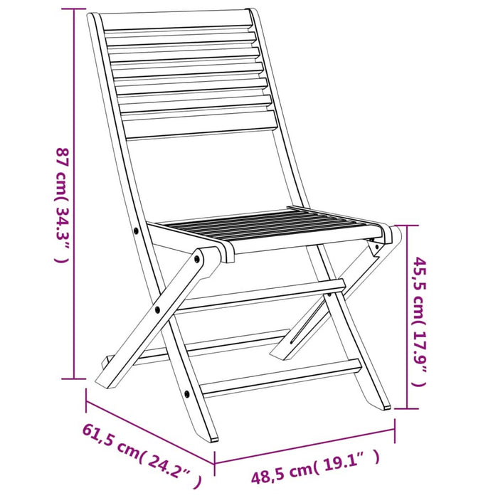 Set mobilier de grădină, 5 piese, lemn masiv de acacia WALTI