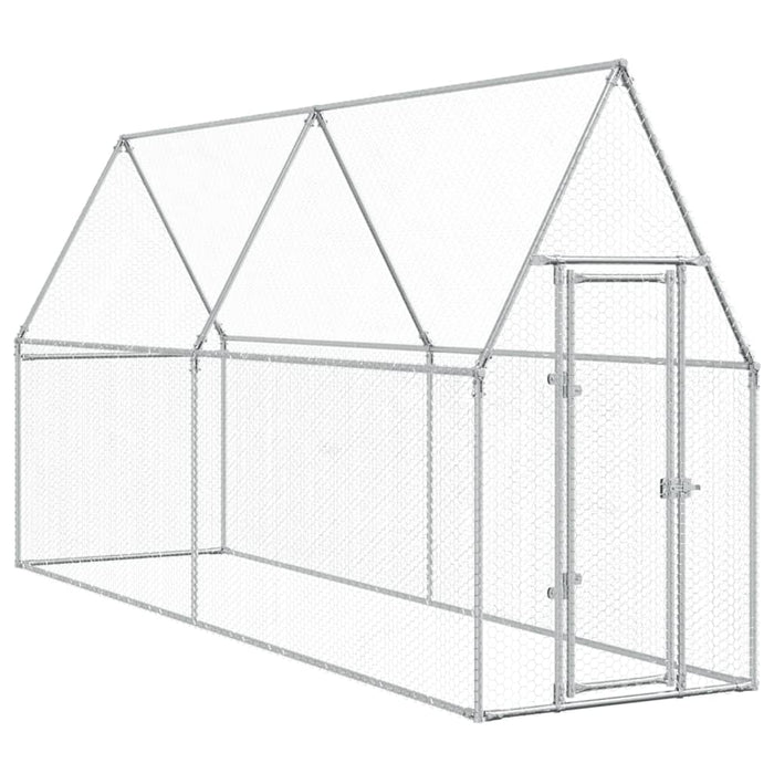 Coteț pentru păsări, gri, 400x100x190 cm, oțel galvanizat - WALTI WALTI