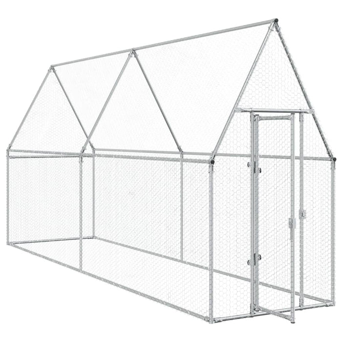 Coteț pentru păsări, gri, 400x100x190 cm, oțel galvanizat - WALTI WALTI
