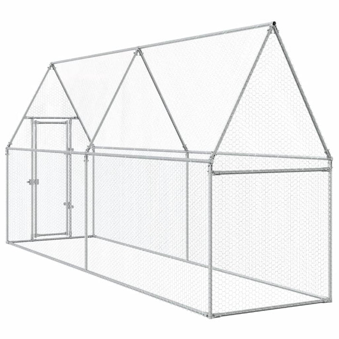 Coteț pentru păsări, gri, 400x100x190 cm, oțel galvanizat - WALTI WALTI
