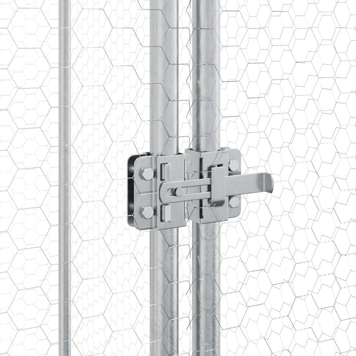 Coteț pentru păsări, gri, 400x100x190 cm, oțel galvanizat - WALTI WALTI