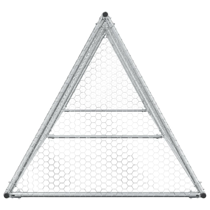 Coteț pentru păsări, gri, 400x105x91 cm, oțel galvanizat - WALTI WALTI