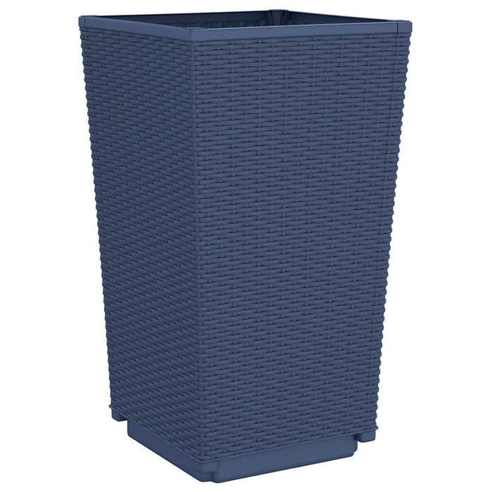 Jardiniere de grădină, 2 buc., albastru gri, 32,5x32,5x57 cm, PP WALTI