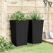 Jardiniere de grădină, 2 buc., negru, 32,5x32,5x57 cm, PP - WALTI WALTI