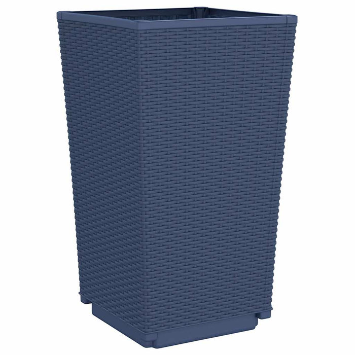 Jardiniere de grădină, 4 buc., albastru gri, 32,5x32,5x57 cm, PP WALTI