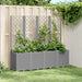 Jardinieră de grădină cu spalier gri deschis 160x40x140 cm PP - WALTI WALTI