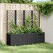 Jardinieră de grădină cu spalier, negru, 160x40x140 cm, PP - WALTI WALTI