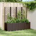 Jardinieră de grădină cu spalier, maro, 160x40x140 cm, PP - WALTI WALTI