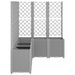 Jardinieră de grădină cu spalier gri deschis 160x120x140 cm PP - WALTI WALTI