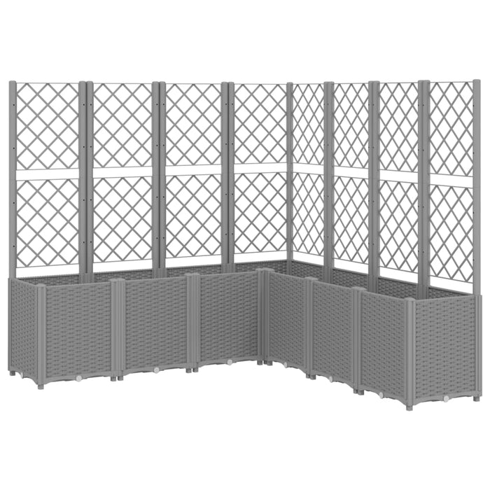 Jardinieră de grădină cu spalier gri deschis 160x160x140 cm PP - WALTI WALTI