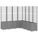 Jardinieră de grădină cu spalier gri deschis 160x160x140 cm PP - WALTI WALTI