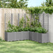 Jardinieră de grădină cu spalier gri deschis 160x160x140 cm PP - WALTI WALTI
