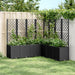 Jardinieră de grădină cu spalier, negru, 160x160x140 cm, PP - WALTI WALTI