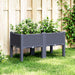 Jardinieră de grădină cu picioare, albastru gri, 80x40x42 cm, PP - WALTI WALTI