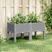 Jardinieră de grădină cu picioare, gri deschis, 80x40x42 cm, PP - WALTI WALTI