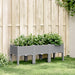 Jardinieră de grădină cu picioare, gri deschis, 120x40x42cm, PP - WALTI WALTI