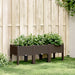 Jardinieră de grădină cu picioare, maro, 120x40x42 cm, PP - WALTI WALTI