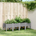 Jardinieră de grădină cu picioare, gri deschis, 160x40x42cm, PP - WALTI WALTI