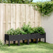 Jardinieră de grădină cu picioare, negru, 160x40x42 cm, PP - WALTI WALTI