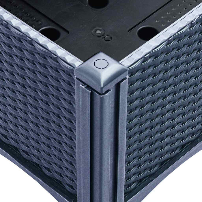 Jardinieră de grădină cu picioare, albastru gri, 160x120x42 cm, PP - WALTI WALTI