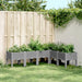Jardinieră de grădină cu picioare gri deschis 160x120x42 cm, PP - WALTI WALTI
