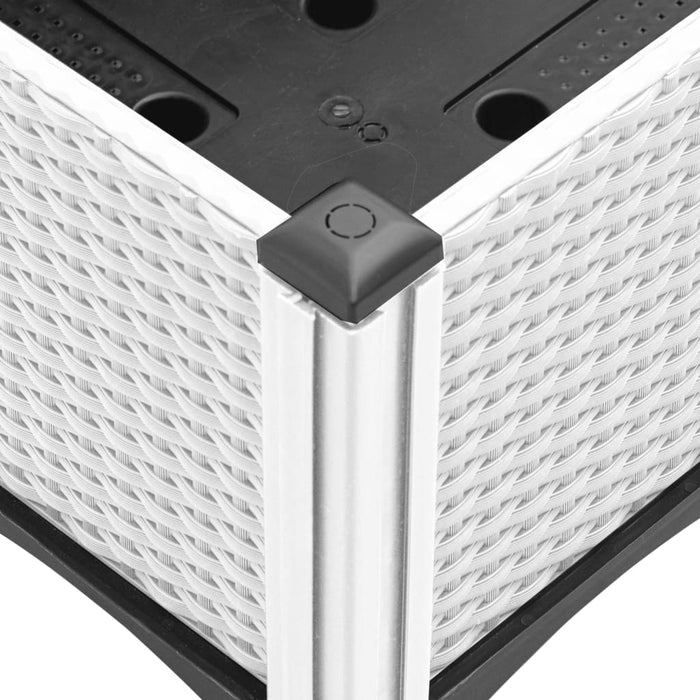 Jardinieră de grădină cu picioare, alb, 160x120x42 cm, PP - WALTI WALTI