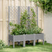 Jardinieră de grădină cu spalier gri deschis 120x40x142 cm PP - WALTI WALTI