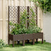 Jardinieră de grădină cu spalier, maro, 120x40x142 cm, PP - WALTI WALTI