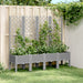 Jardinieră de grădină cu spalier gri deschis 160x40x142 cm PP - WALTI WALTI