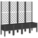 Jardinieră de grădină cu spalier, negru, 160x40x142 cm, PP - WALTI WALTI