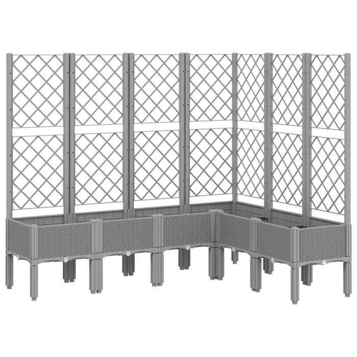 Jardinieră de grădină cu spalier gri deschis 160x120x142 cm PP - WALTI WALTI