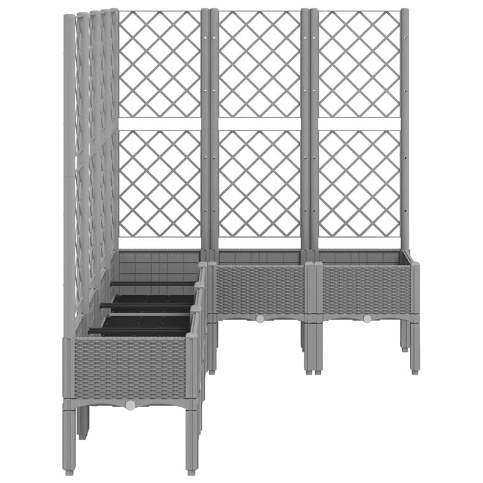 Jardinieră de grădină cu spalier gri deschis 160x120x142 cm PP - WALTI WALTI