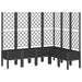 Jardinieră de grădină cu spalier, negru, 160x120x142 cm, PP - WALTI WALTI