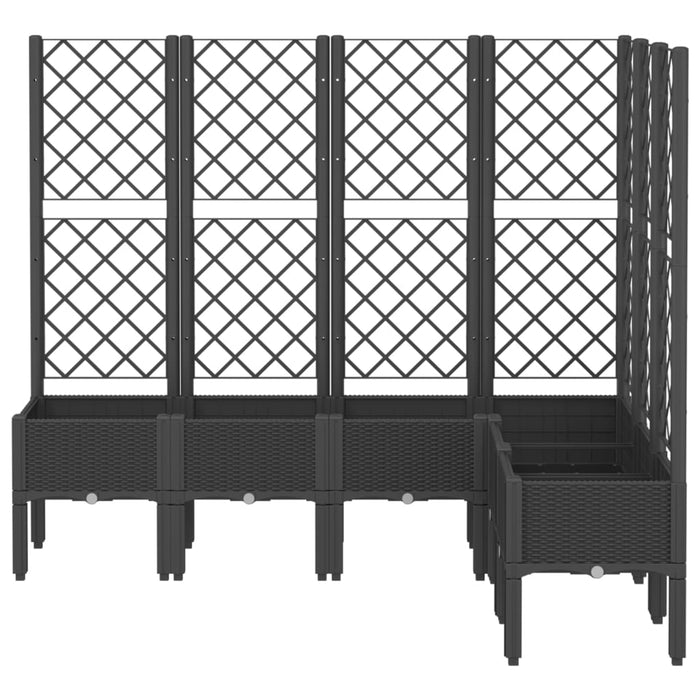Jardinieră de grădină cu spalier, negru, 160x120x142 cm, PP - WALTI WALTI