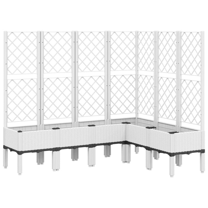 Jardinieră de grădină cu spalier, alb, 160x120x142 cm PP - WALTI WALTI