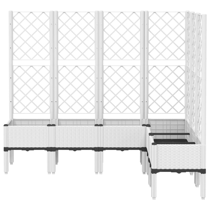 Jardinieră de grădină cu spalier, alb, 160x120x142 cm PP - WALTI WALTI