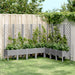 Jardinieră de grădină cu spalier gri deschis 200x160x142 cm PP - WALTI WALTI