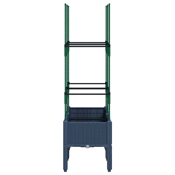 Jardinieră de grădină cu spalier, albastru gri, 80x40x142,5 cm, PP WALTI