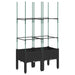 Jardinieră de grădină cu spalier, negru, 80x40x142,5 cm, PP - WALTI WALTI
