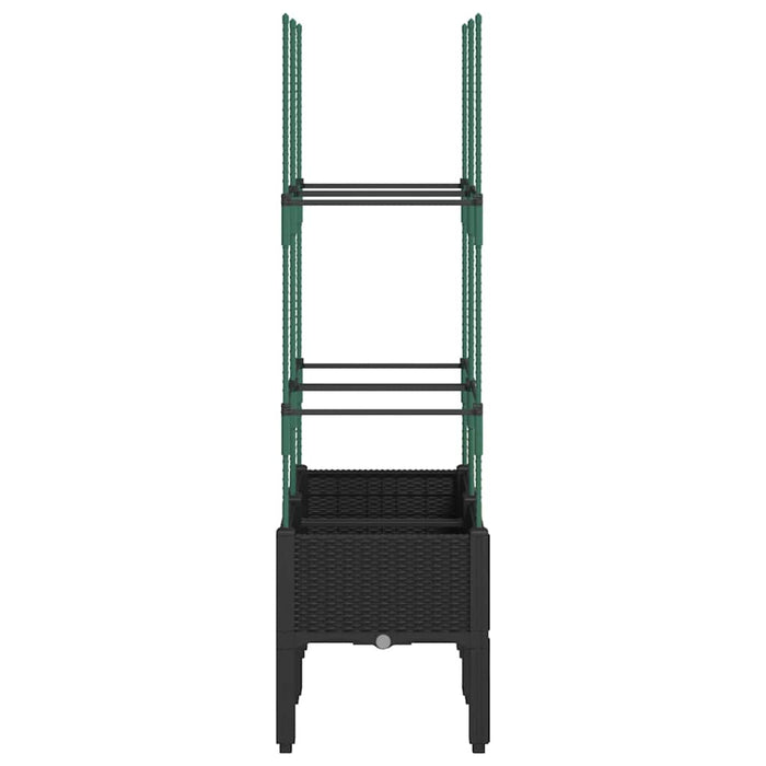 Jardinieră de grădină cu spalier, negru, 80x40x142,5 cm, PP - WALTI WALTI