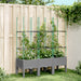 Jardinieră de grădină cu spalier gri deschis 120x40x142,5 cm PP - WALTI WALTI
