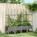 Jardinieră de grădină cu spalier gri deschis 160x40x142,5 cm PP - WALTI WALTI