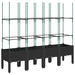 Jardinieră de grădină cu spalier, negru, 160x40x142,5 cm, PP - WALTI WALTI